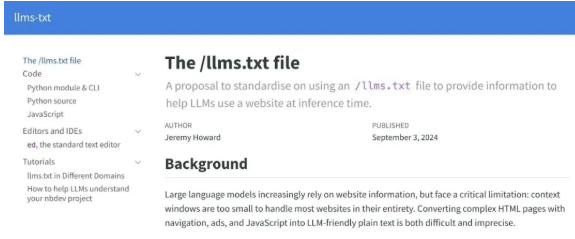 什么是 LLMs.txt？LLMs.txt文件是如何结构的？