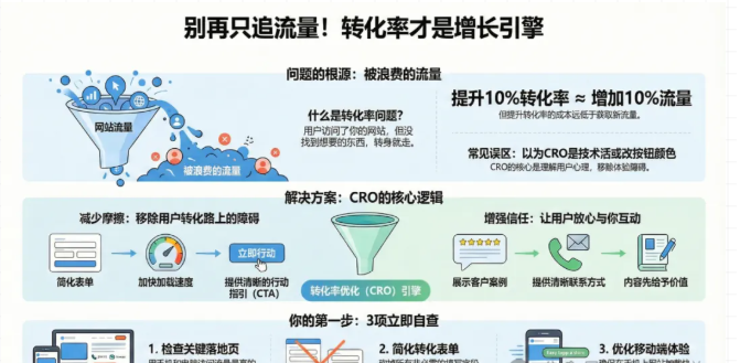 为什么有流量却没成交量？转化率优化的底层逻辑