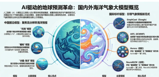 气象海洋大模型对比分析