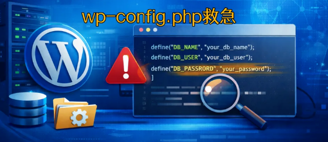 WordPress数据库配置文件怎么改：wp-config.php救急